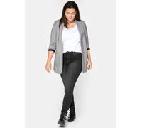 Stretch-Jeans SHEEGO "Große Größen", Damen, Gr. 88, Langgrößen, schwarz (schwarz denim), Obermaterial: 67% Baumwolle, 27% Polyester, 4% Viskose, 2% Elasthan, unifarben, casual, lang, Jeans, Super elas