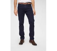 Stretch-Jeans WRANGLER "Greensboro", Herren, Gr. 36, Länge 34, blau (blau, schwarz), Denim/Jeans, Obermaterial: 74% Baumwolle, 26% Elastomultiester, straight fit lang, Jeans, Regular Straight fit (135