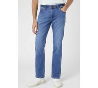 Stretch-Jeans WRANGLER "Greensboro", Herren, Gr. 38, Länge 34, blau (softwear), Denim/Jeans, Obermaterial: 76% Baumwolle, 11% Polyester (REPREVE), 11% sonstige Fasern, 2% Elasthan, straight fit lang,