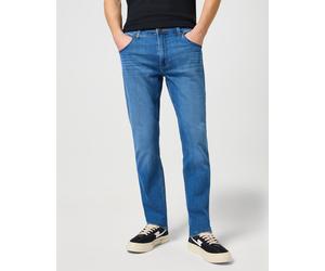 Stretch-Jeans WRANGLER "Greensboro", Herren, Gr. 42, Länge 32, softwear, Denim/Jeans, Obermaterial: 76% Baumwolle, 22% Polyester, 2% Elasthan, straight fit lang, Jeans Stretch-Jeans, Regular Straight