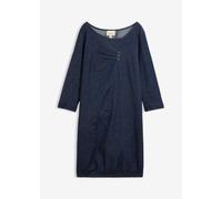 Jeanskleid BONPRIX, Damen, Gr. 42, N-Gr, dunkelblau, Denim/Jeans, Obermaterial: 98% Baumwolle, 2% Elasthan, Ballonform, Kleider, für Frühling und Sommer, aus Baumwolle mit Elasthan, mit 3/4-Ärmeln (86
