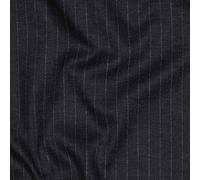 Stretch, Punta di Roma, Romanit, Blau mit Nadelstreifen als Meterware zum Nähen, 50 cm