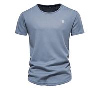 Stretch Tshirt Herren Long Tee Tshirt Herren funktions Poloshirt Herren Herren t Shirt Set Shirt Men t-Shirts für Herren 4XL Tshirt Herren XXXL 3XL Tshirt Herren hellblau Herren unterhemd weiß