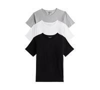 Tommy Hilfiger Herren Stretch VN Tee SS 3PACK UM0UM03137 Langarmhemd, Mehrfarbig (Black/White/Grey Heather), XXL
