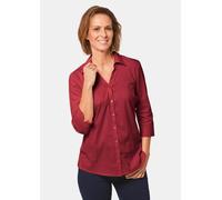 Stretchbequeme Bluse mit Baumwolle rot 48