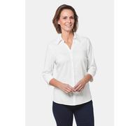Stretchbequeme Bluse mit Baumwolle weiß 20