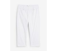 Caprihose BONPRIX, Damen, Gr. 48, N-Gr, weiß, Web, Obermaterial: 73% Viskose, 23% Polyamid, 4% Elasthan, slim fit, Hosen Caprihose, aus überwiegend Viskose, mit Elasthan-Anteil, figurnahe Passform (85