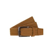 Stretchgürtel MUSTANG "Nolan", Herren, Gr. 95, braun (middle braun), Materialmix, unifarben, Gürtel, mit elastischer Kunstfaser und Lederanteil, 3,5 cm breit, unifarben (71900354-95) middle braun