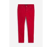 Stretch-Hose BONPRIX "Stretchhose aus Baumwolle", Damen, Gr. 46, N-Gr, rot (chillirot), Obermaterial: 61% Baumwolle, 37% Polyester, 2% Elasthan, slim fit, Hosen, aus Baumwolle, Polyester und Elasthan,