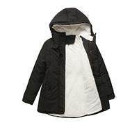 Stretchjacke für Damen - dicker Mantel für Damen, große Größe, einfarbig, warm, modisch, Winter, Fleece, gefüttert, mit Kapuze, einfarbig, Schneemantel, Outwear-Jacke, mit seitlichen Taschen, Kappe,