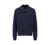 Strick-Cardigan aus Baumwoll-Wollmix mit aufgesetzten Taschen navy / 3XL