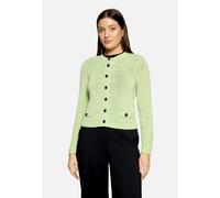 Strickjacke BETTY BARCLAY "Damen mit aufgesetzten Taschen", Damen, Gr. 46, foam grün, Strick, Obermaterial: 65% Polyacryl, 35% Polyamid, Basic, gerade normal, Rundhals, Strickjacken Strickjacke (94763