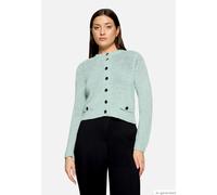 Strickjacke BETTY BARCLAY "Damen mit aufgesetzten Taschen", Damen, Gr. 42, gray mist, Strick, Obermaterial: 65% Polyacryl, 35% Polyamid, Basic, gerade normal, Rundhals, Strickjacken Strickjacke (83221