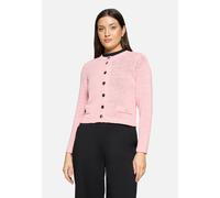 Strickjacke BETTY BARCLAY "Damen mit aufgesetzten Taschen", Damen, Gr. 48, pink dolphin, Strick, Obermaterial: 65% Polyacryl, 35% Polyamid, Basic, gerade normal, Rundhals, Strickjacken Strickjacke (43
