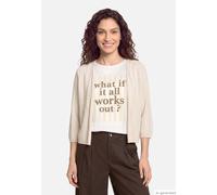 Strickjacke CARTOON "Damen mit Rundhalsausschnitt", Damen, Gr. 42, beige, Obermaterial: 50% Polyacryl, 28% Polyester, 22% Polyamid, relaxed fit normal, Rundhals, Strickjacken Strickjacke (79283239-42)