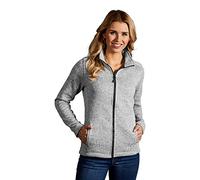 Strick-Fleece Jacke C+ Damen, Grau-Melange, XL