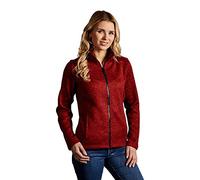Strick-Fleece Jacke C+ Damen, Rot-Melange, XL