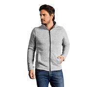 Strick-Fleece Jacke C+ Herren, Grau-Melange, L