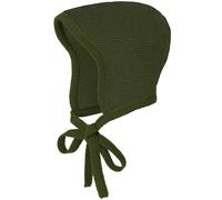 Strick Häubchen Schurwolle oliv-grün 42/43/45