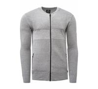 Strickjacke RUSTY NEAL, Herren, Gr. XL, grau, 70% Polyacryl, 30% Baumwolle, unifarben, normal, Rundhals, Strickjacken, im trendigen Ripp-Design (33645915-XL) grau