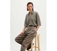 Strick-Poloshirt loose braun XS