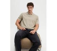 Strick-Poloshirt regular grau 3XL
