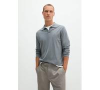 Langarm-Poloshirt MARC O'POLO "aus Bio-Baumwoll-Kaschmir-Mix", Herren, Gr. L, grau (schwarz pepper), Obermaterial: 95% Baumwolle, 5% Kaschmir, unifarben, regular fit, Shirts (21751457-L) schwarz peppe