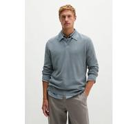 Strick-Poloshirt regular grau S