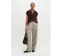 Strick-Poloshirt relaxed rot XXS