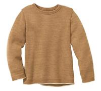 Disana Strick-Pullover Kinder - 100% Bio-Merino - atmungsaktiv Unisex Gr. 86-140 - nachhaltig & fair - schlicht, modern & perfekt zum Kombinieren - Made in Germany | Karamell Gr. 134-140