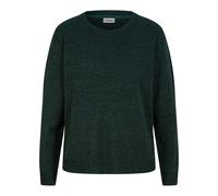 Strickpullover BONPRIX, Damen, Gr. 32/34 (XS), grün (tiefgrün meliert), Strick, Obermaterial: 100% Polyacryl, meliert, lässig geschnitten normal, Rundhals, Rippbündchen, Pullover Strickpullover, aus P