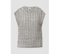 Strick-Pullunder aus Baumwollmix mit Ajourmuster 44 creme 2166281.02X3.44