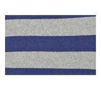Strick Stoff Streifen grau/blau