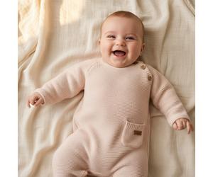 Strick-Strampler Flowers & Butterflies Pink | Little Dutch - 50/56