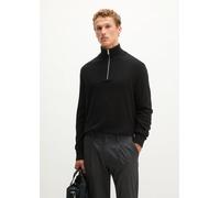 Marc O'Polo Herren Strickpullover mit Troyer - Knit Pullover, Regular Fit, Baumwoll-Schurwoll-Mix Schwarz / 2XL XXL Schwarz