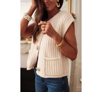 Strick-Weste mit Taschen XL