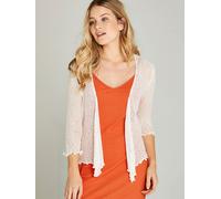 Apricot Strickjacke mit 3/4-Arm in Offwhite, Größe M