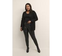 KAFFE CURVE Strickjacke KCfarsia Strickjacke Große Größen Damen Langarm V-Ausschnitt Cardigan M, Black Deep