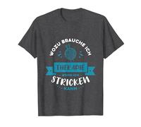 Stricken Hobby Geschenk I Handarbeit Häkeln T-Shirt, Herren, Anthrazit Meliert, 5XL