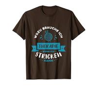 Stricken Hobby Geschenk I Handarbeit Häkeln T-Shirt, Herren, Braun, 3XL