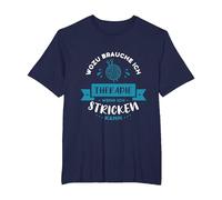 Stricken Hobby Geschenk I Handarbeit Häkeln T-Shirt, Herren Große Größen, Marineblau, 5X Tall