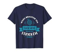 Stricken Hobby Geschenk I Handarbeit Häkeln T-Shirt, Herren, Marineblau, 6XL