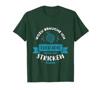 Stricken Hobby Geschenk I Handarbeit Häkeln T-Shirt, Herren, Waldgrün, 3XL