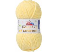 Strickfein Himalaya Dolphin Baby Wolle Garn Baumwolle Strickwolle zum Stricken häkeln (80302 Hellgelb)