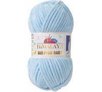 Strickfein Himalaya Dolphin Baby Wolle Garn Baumwolle Strickwolle zum Stricken häkeln (80306 Hellblau)