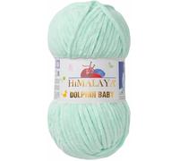 Strickfein Himalaya Dolphin Baby Wolle Garn Baumwolle Strickwolle zum Stricken häkeln (80307 Helles Grün)