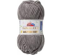Strickfein Himalaya Dolphin Baby Wolle Garn Baumwolle Strickwolle zum Stricken häkeln (80320 Dunkelgrau)
