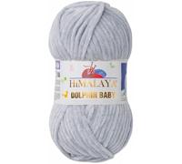 Strickfein Himalaya Dolphin Baby Wolle Garn Baumwolle Strickwolle zum Stricken häkeln (80325 Hellgrau)