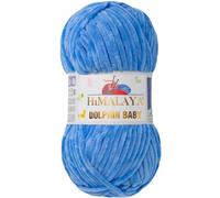 Strickfein Himalaya Dolphin Baby Wolle Garn Baumwolle Strickwolle zum Stricken häkeln (80327 Meeresblau)