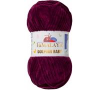 Strickfein Himalaya Dolphin Baby Wolle Garn Baumwolle Strickwolle zum Stricken häkeln (80339 Beere Dunkel)